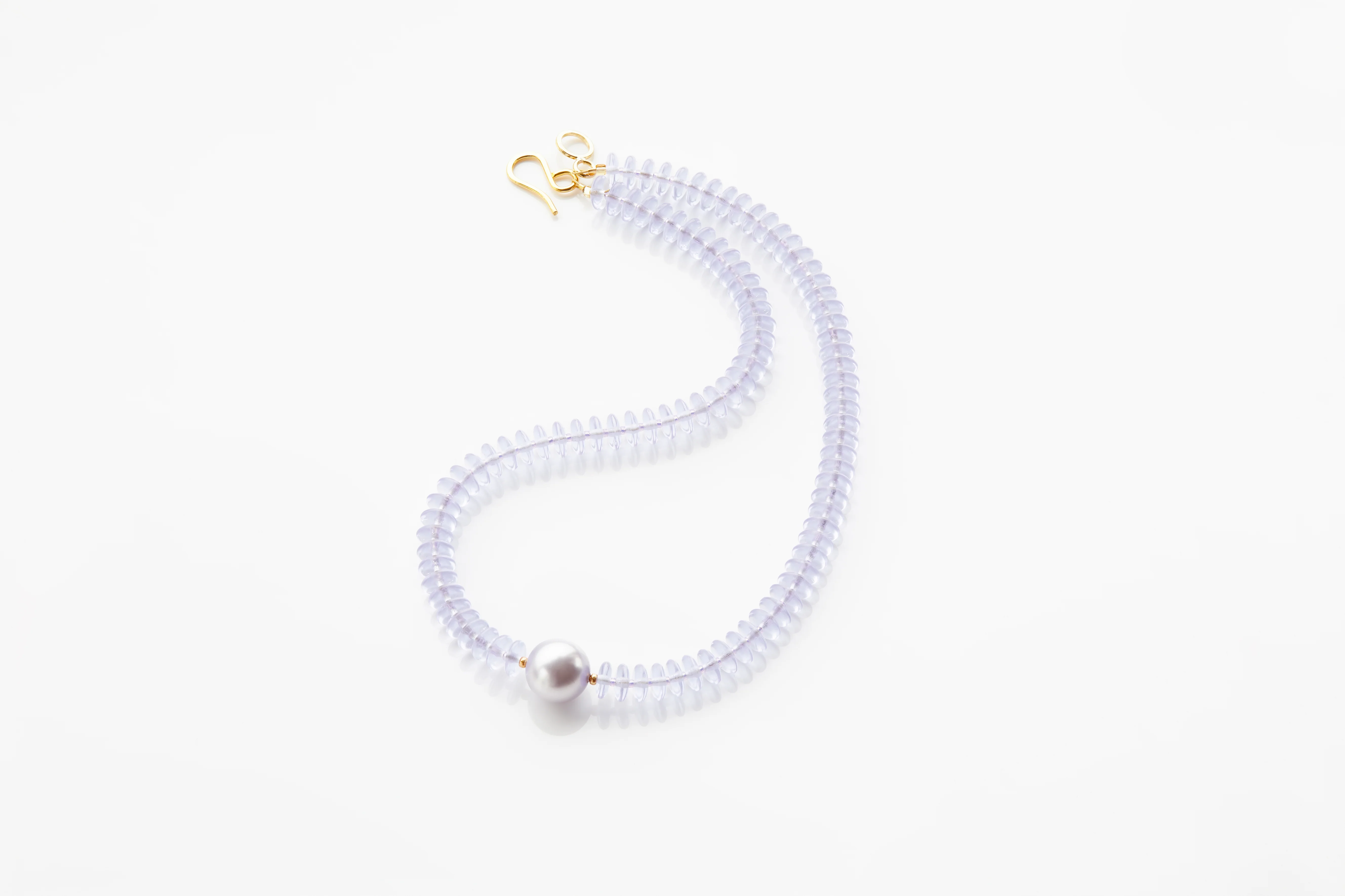 Violet rondelle pearl - Image 2